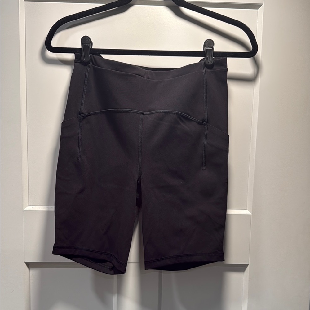 Lululemon Athletica Black Bike Shorts with Wide Waistband